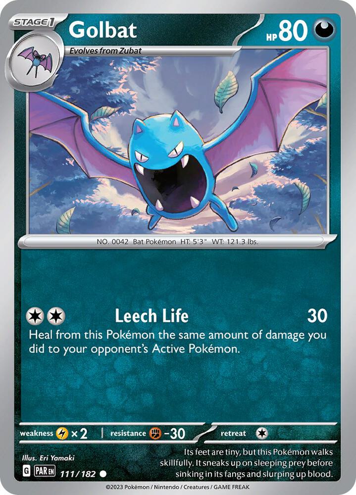 111/182 Golbat Normal · Paradox Rift (PAR) by PokeMarsi on MYNTED
