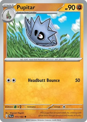 111/193 Pupitar - Reverse Holo - Paldea Evolved by Poké Zen DXB on MYNTED
