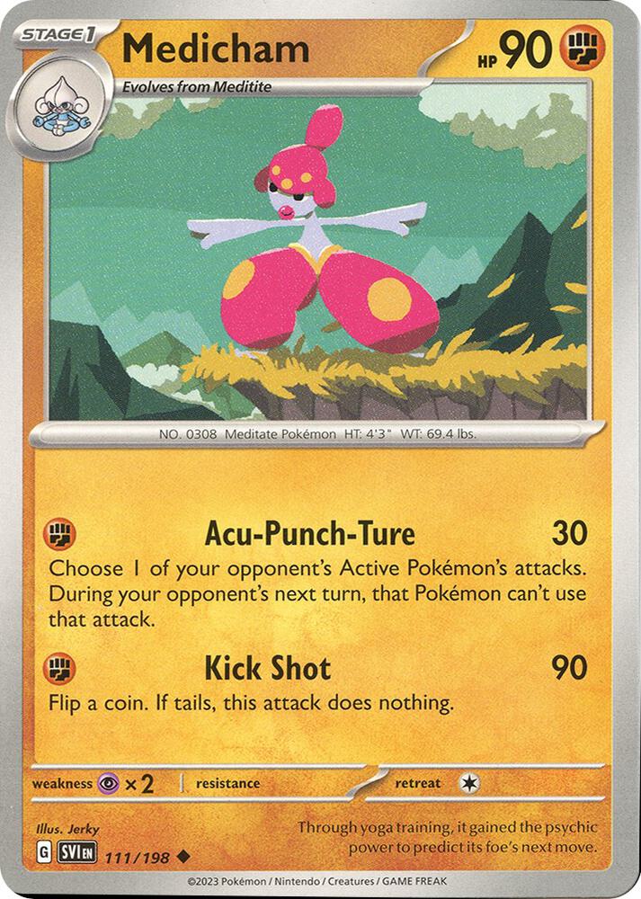 111/198 Medicham Normal · Scarlet & Violet (SVI) by PokeMarsi on MYNTED