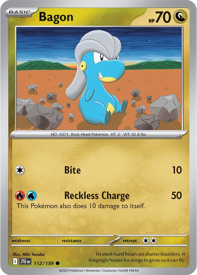 112/159 Bagon Reverse Holo · Journey Together (JTG) by PokeMarsi on MYNTED