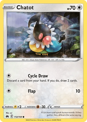 112/159 Chatot - Crown Zenith by Poké Zen DXB on MYNTED