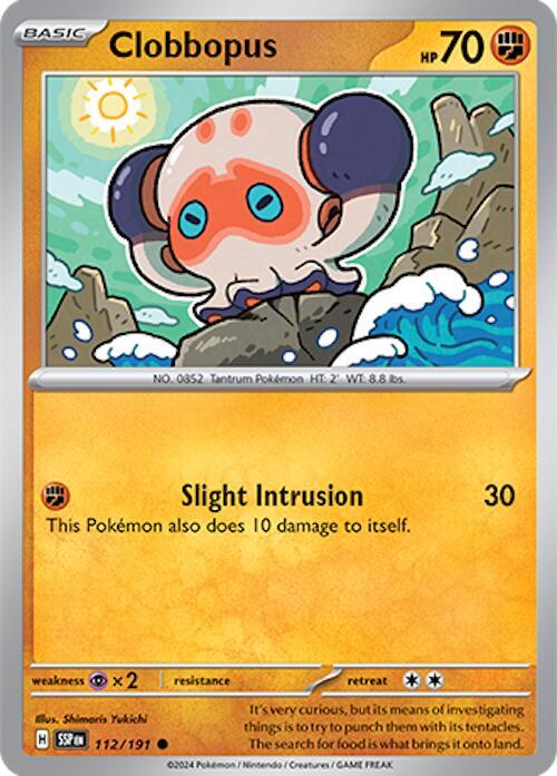 112/191 Clobbopus Reverse Holo · Surging Sparks (SSP) by PokeMarsi on MYNTED