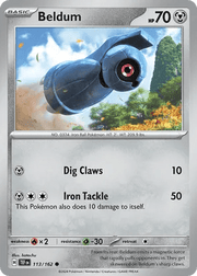 113/162 Beldum - Reverse Holo - Temporal Forces by Poké Zen DXB on MYNTED