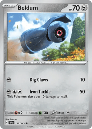 113/162 Beldum - Reverse Holo - Temporal Forces by Poké Zen DXB on MYNTED