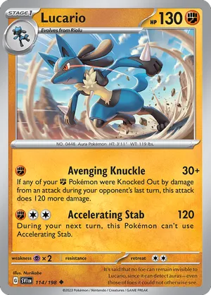 114/198 Lucario - Scarlet & Violet by Poké Zen DXB on MYNTED