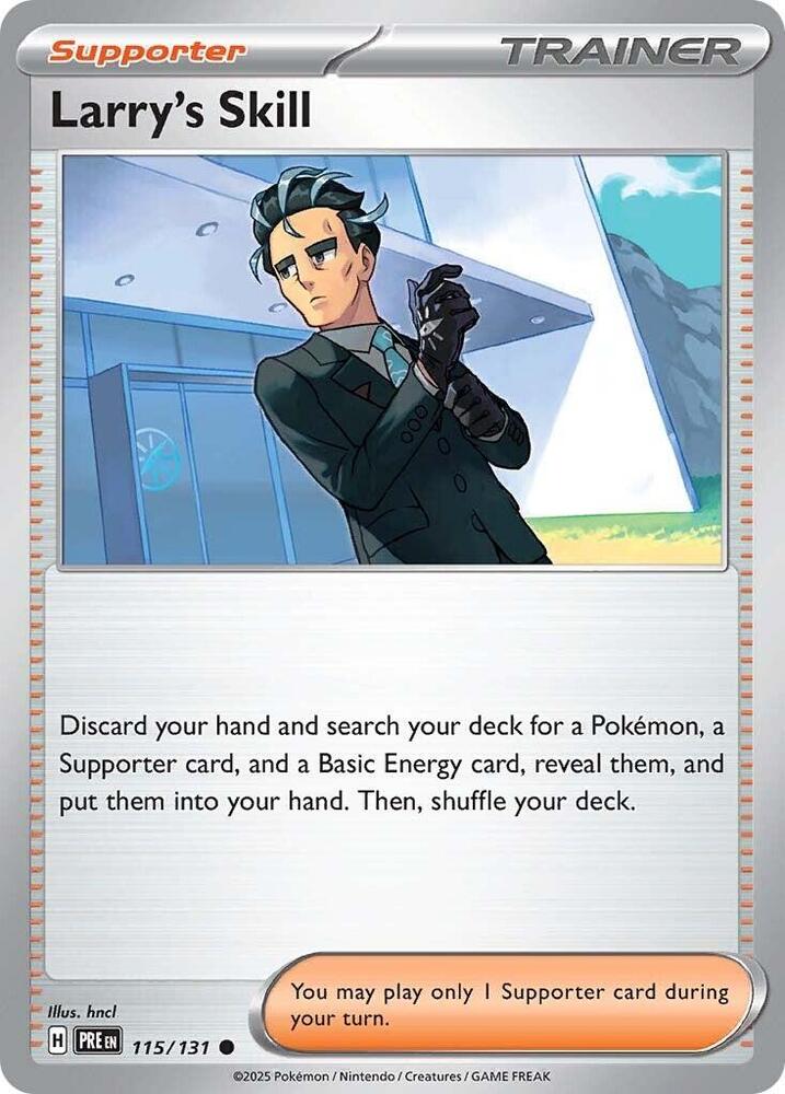115/131 · Larry's Skill Trainer Supporter · Normal (PRE) by Dusk TCG on MYNTED