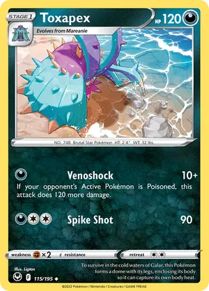 115/195 Toxapex - Silver Tempest by Poké Zen DXB on MYNTED