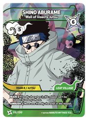 Mythos Naruto Konoha Shido 1st Edition : Shino Aburame Wall of Insects Jutsu 115 RARE