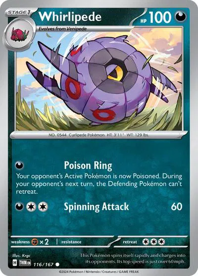 116/167 Whirlipede - Twilight Masquerade by Poké Zen DXB on MYNTED