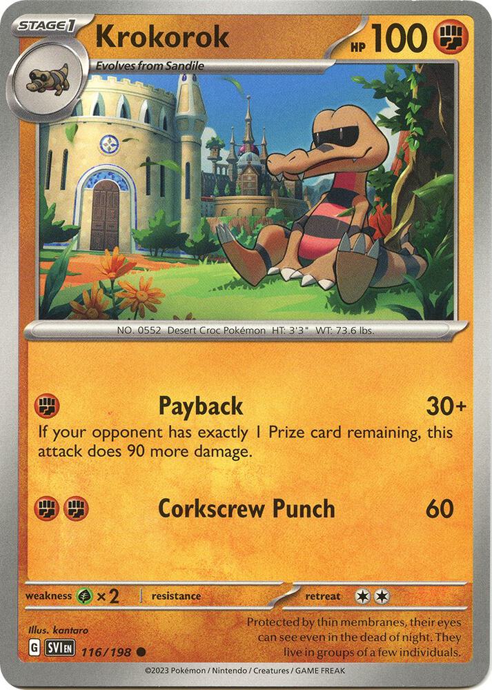 116/198 Krokorok Normal · Scarlet & Violet (SVI) by PokeMarsi on MYNTED