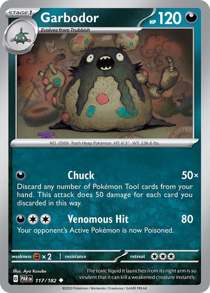 117/182 Garbodor Normal · Paradox Rift (PAR) by PokeMarsi on MYNTED