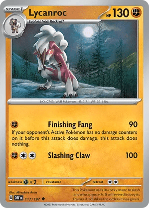 117/197 Lycanroc - Obsidian Flames by Poké Zen DXB on MYNTED