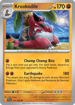 117/198 Krookodile - Reverse Holo - Scarlet & Violet by Poké Zen DXB on MYNTED