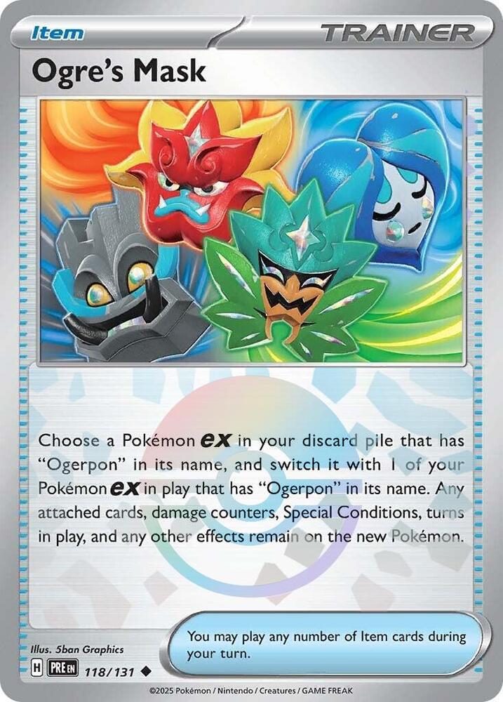 118/131 · Ogre's Mask Trainer Item · Poké Ball Pattern (PRE) by Dusk TCG on MYNTED