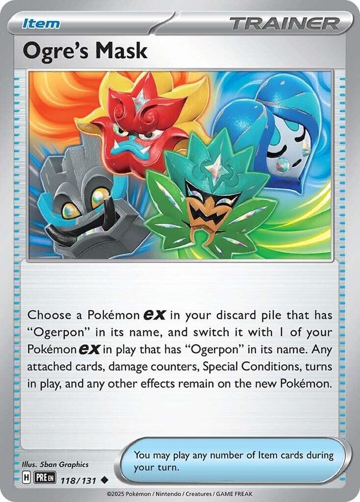 118/131 · Ogre's Mask Trainer Item · Reverse Holo (PRE) by Dusk TCG on MYNTED