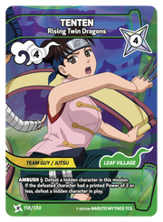 Mythos Naruto Konoha Shido 1st Edition : Tenten Rising Twin Dragons 118 RARE