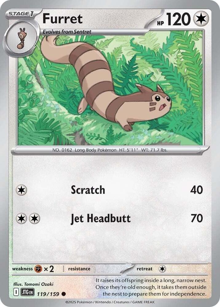 119/159 Furret Reverse Holo · Journey Together (JTG) by PokeMarsi on MYNTED