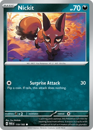 119/182 Nickit - Paradox Rift by Poké Zen DXB on MYNTED