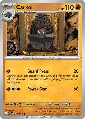 119/217 Carkol - Ascended Heroes by Poké Zen DXB on MYNTED