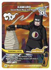 Mythos Naruto Konoha Shido 1st Edition : Kankuro Secret Black Move: Iron Maiden 119 RARE