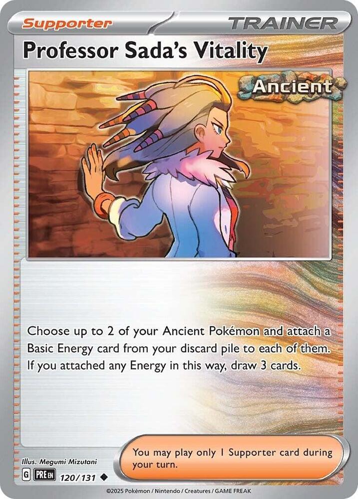 120/131 · Professor Sada's Vitality Trainer Supporter · Normal (PRE) by Dusk TCG on MYNTED