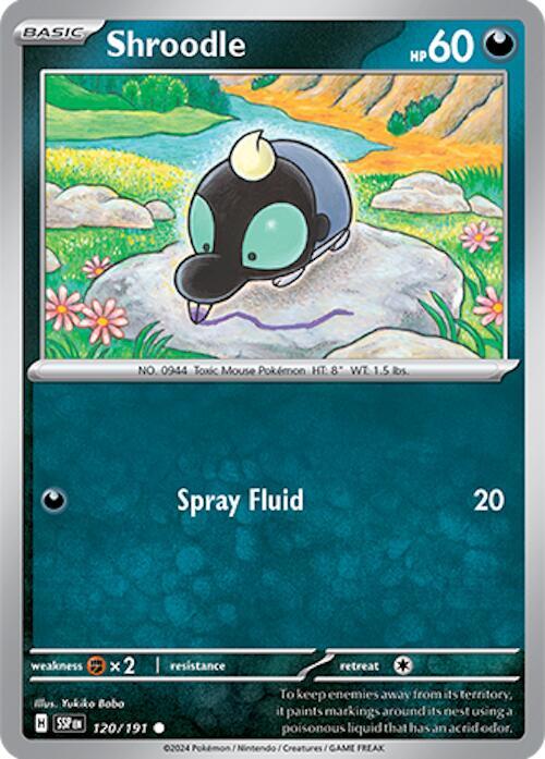 120/191 Shroodle Reverse Holo · Surging Sparks (SSP) by PokeMarsi on MYNTED