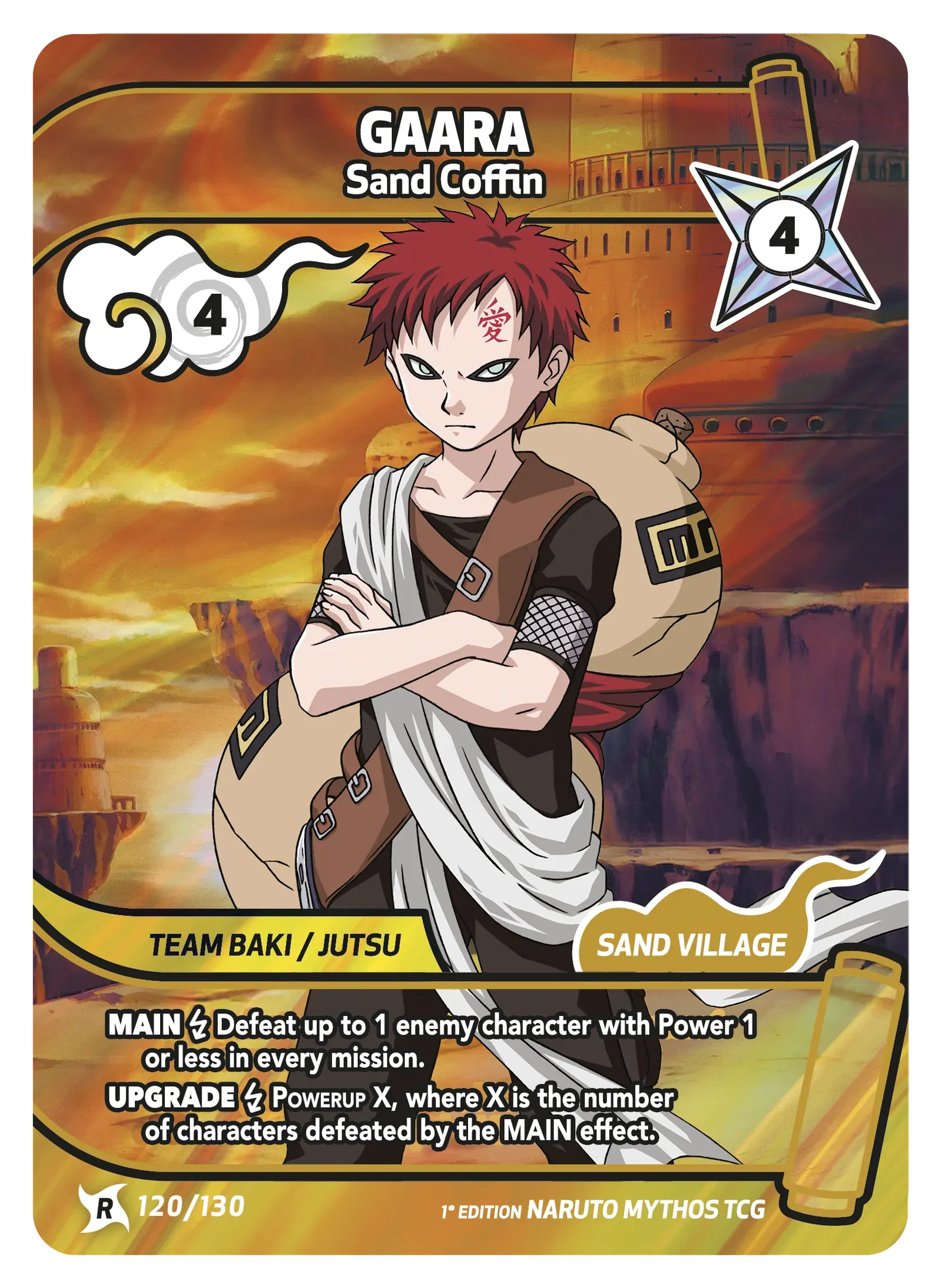 Mythos Naruto Konoha Shido 1st Edition : Gaara Sand Coffin 120 RARE