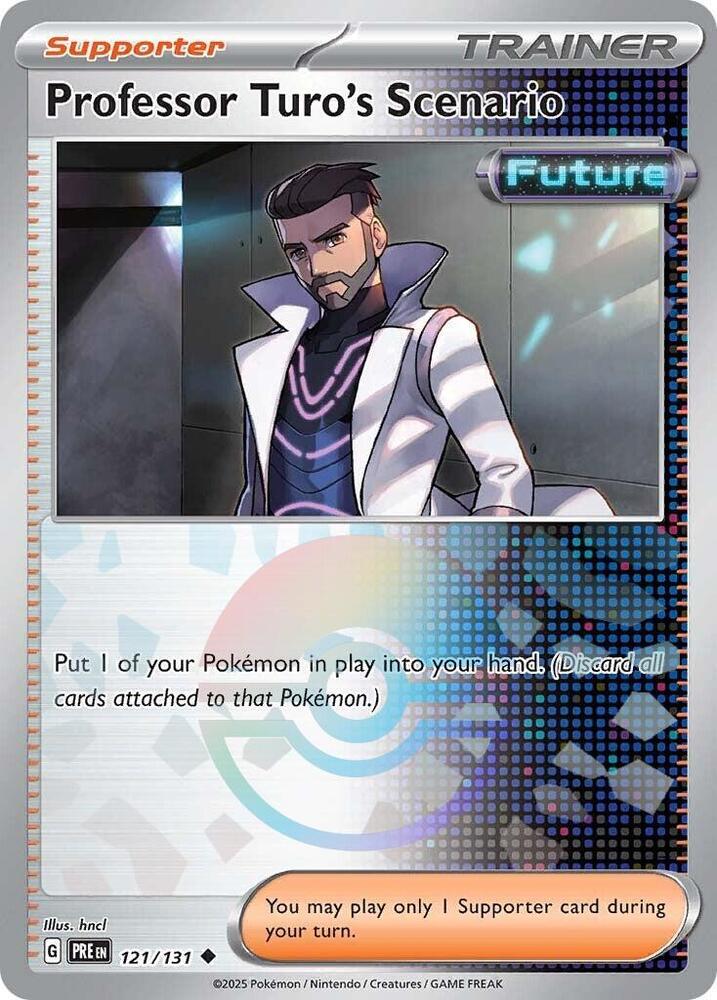 121/131 · Professor Turo's Scenario Trainer Supporter · Poké Ball Pattern (PRE) by Dusk TCG on MYNTED