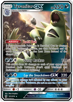 121/214 Tyranitar GX - Lost Thunder by Poké Zen DXB on MYNTED
