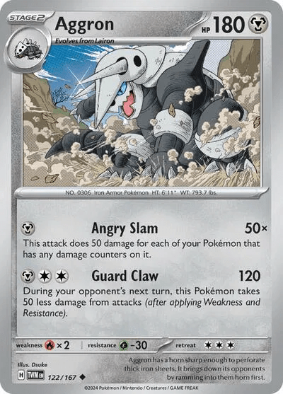 122/167 Aggron - Twilight Masquerade by Poké Zen DXB on MYNTED