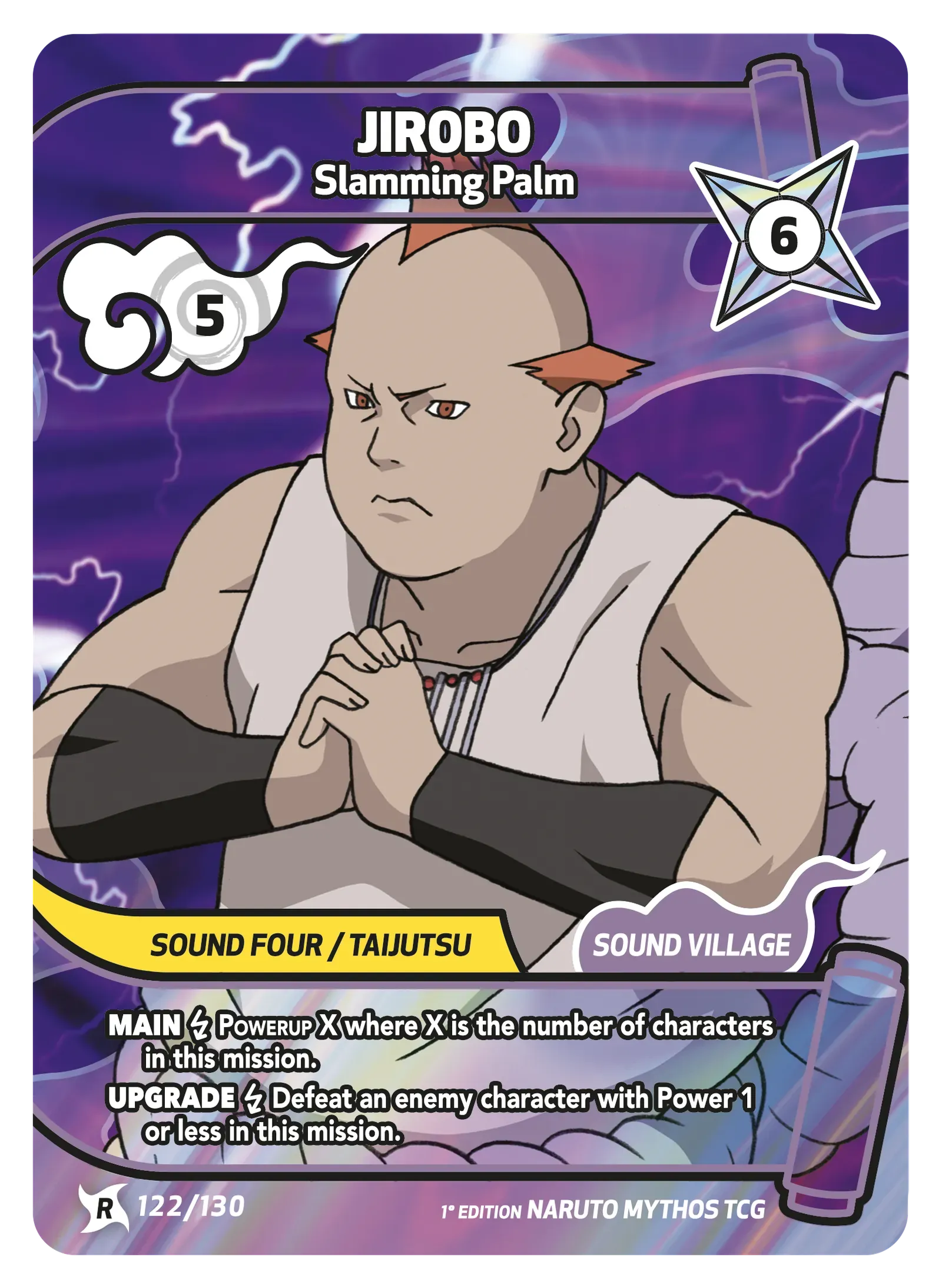 Mythos Naruto Konoha Shido 1st Edition : Jirobo Slamming Palm 122 RARE