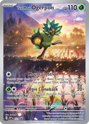 123 Teal Mask Ogerpon - S&V Black Star Promo by Poké Zen DXB on MYNTED