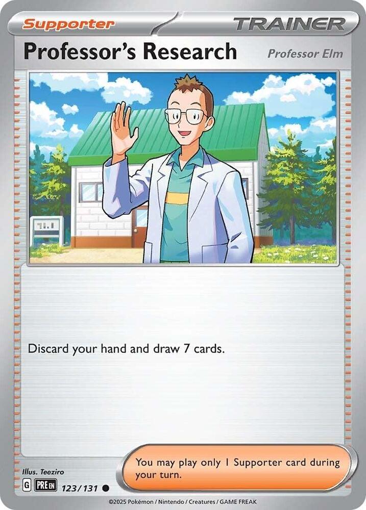 123/131 · Professor's Research [Professor Elm] Trainer Supporter · Normal (PRE) by Dusk TCG on MYNTED