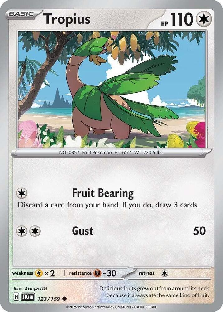 123/159 Tropius Reverse Holo · Journey Together (JTG) by PokeMarsi on MYNTED