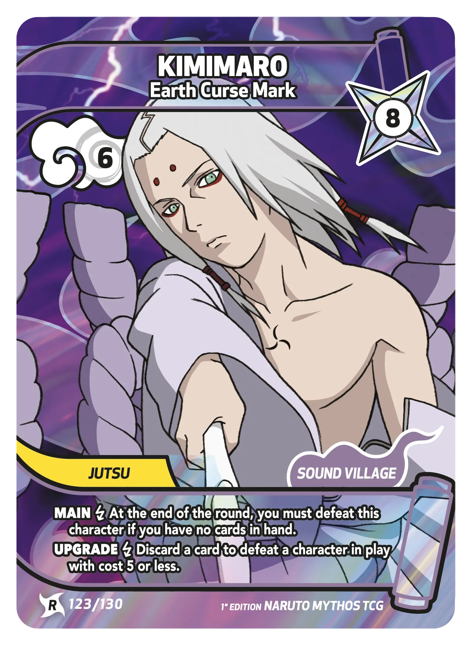 Mythos Naruto Konoha Shido 1st Edition : Kimimaro Earth Curse Mark 123 RARE