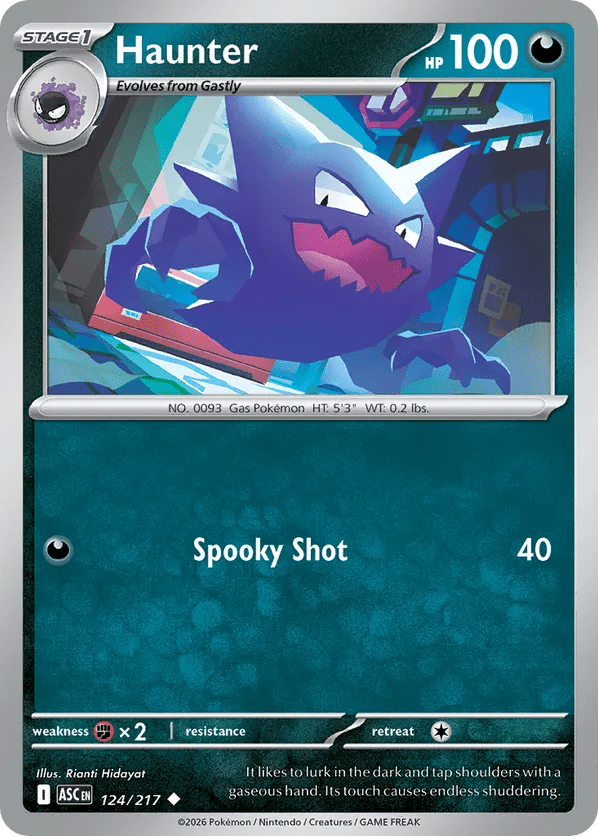 124/217 Haunter - Energy Pattern Reverse Holo - Ascended Heroes by Poké Zen DXB on MYNTED