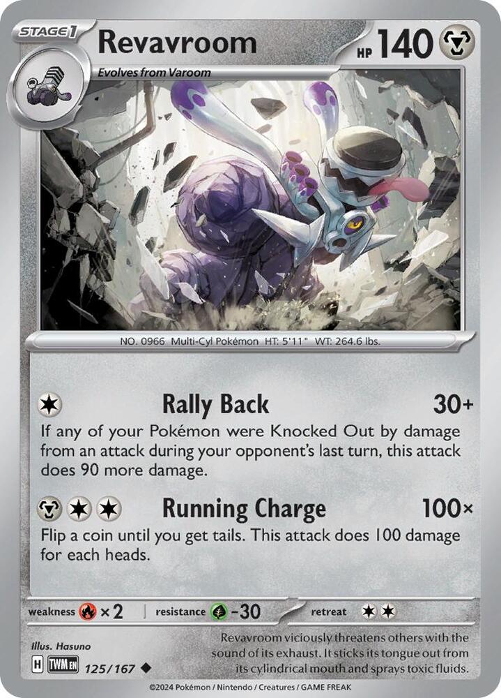 125/167 Revavroom Reverse Holofoil · Twilight Masquerade (TWM) by PokeMarsi on MYNTED