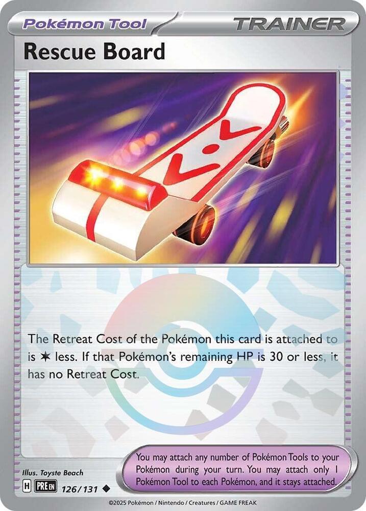 126/131 · Rescue Board Trainer Tool · Poké Ball Pattern (PRE) by Dusk TCG on MYNTED