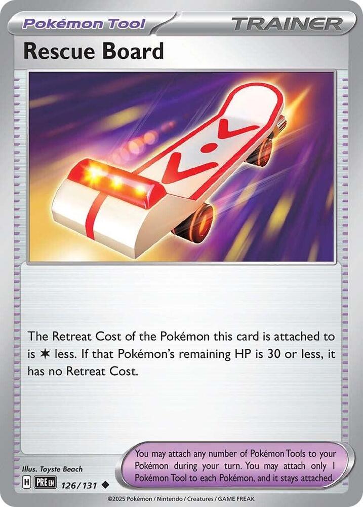 126/131 · Rescue Board Trainer Tool · Reverse Holo (PRE) by Dusk TCG on MYNTED