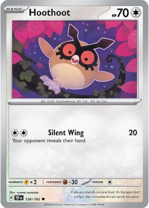 126/162 Hoothoot Cosmos Holo · Temporal Forces (TEF) by PokeMarsi on MYNTED