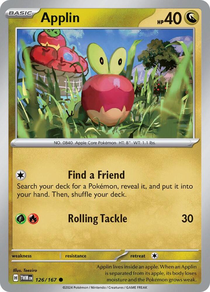 126/167 · Applin · Normal (TWM) by Dusk TCG on MYNTED
