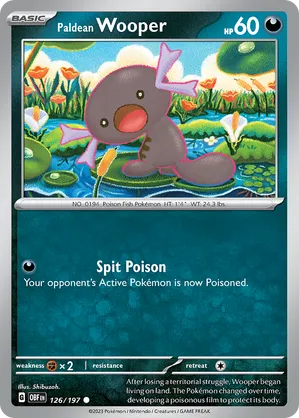 126/197 Paldean Wooper - Obsidian Flames by Poké Zen DXB on MYNTED