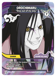 Mythos Naruto Konoha Shido 1st Edition : Orochimaru Stay out of my way. 126 RARE