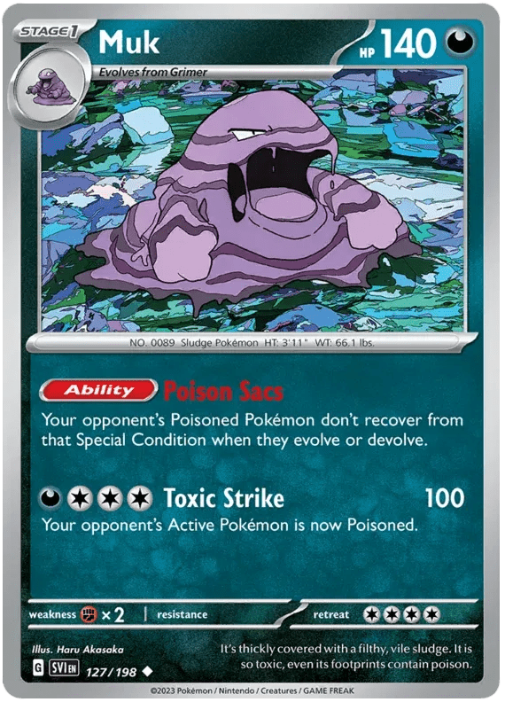 127/198 Muk - Reverse Holo - Scarlet & Violet by Poké Zen DXB on MYNTED