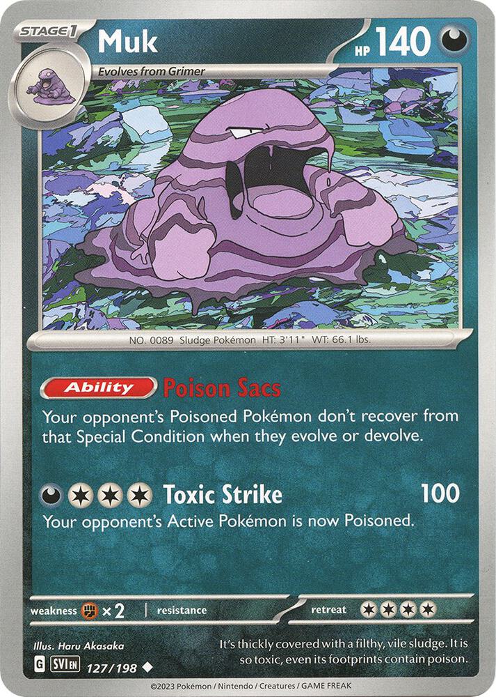 127/198 Muk Reverse Holo · Scarlet & Violet (SVI) by PokeMarsi on MYNTED