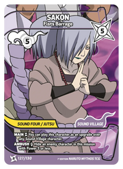 Mythos Naruto Konoha Shido 1st Edition : Sakon Fists Barrage 127 RARE