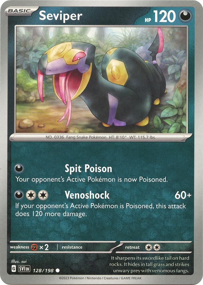 128/198 Seviper Normal · Scarlet & Violet (SVI) by PokeMarsi on MYNTED