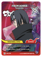 Mythos Naruto Konoha Shido 1st Edition : Itachi Uchiha Amaterasu 128 RARE