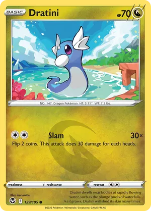 129/195 Dratini - Silver Tempest by Poké Zen DXB on MYNTED