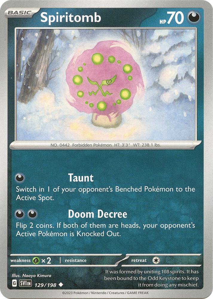 129/198 Spiritomb Reverse Holo · Scarlet & Violet (SVI) by PokeMarsi on MYNTED